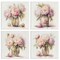 Stupell Industries Pretty Pink Peonies 4 pc Canvas Wall Art Set Design by LSR Design Studio